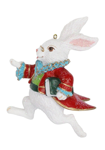 White Rabbit Hanging Decoration - Gisela Graham